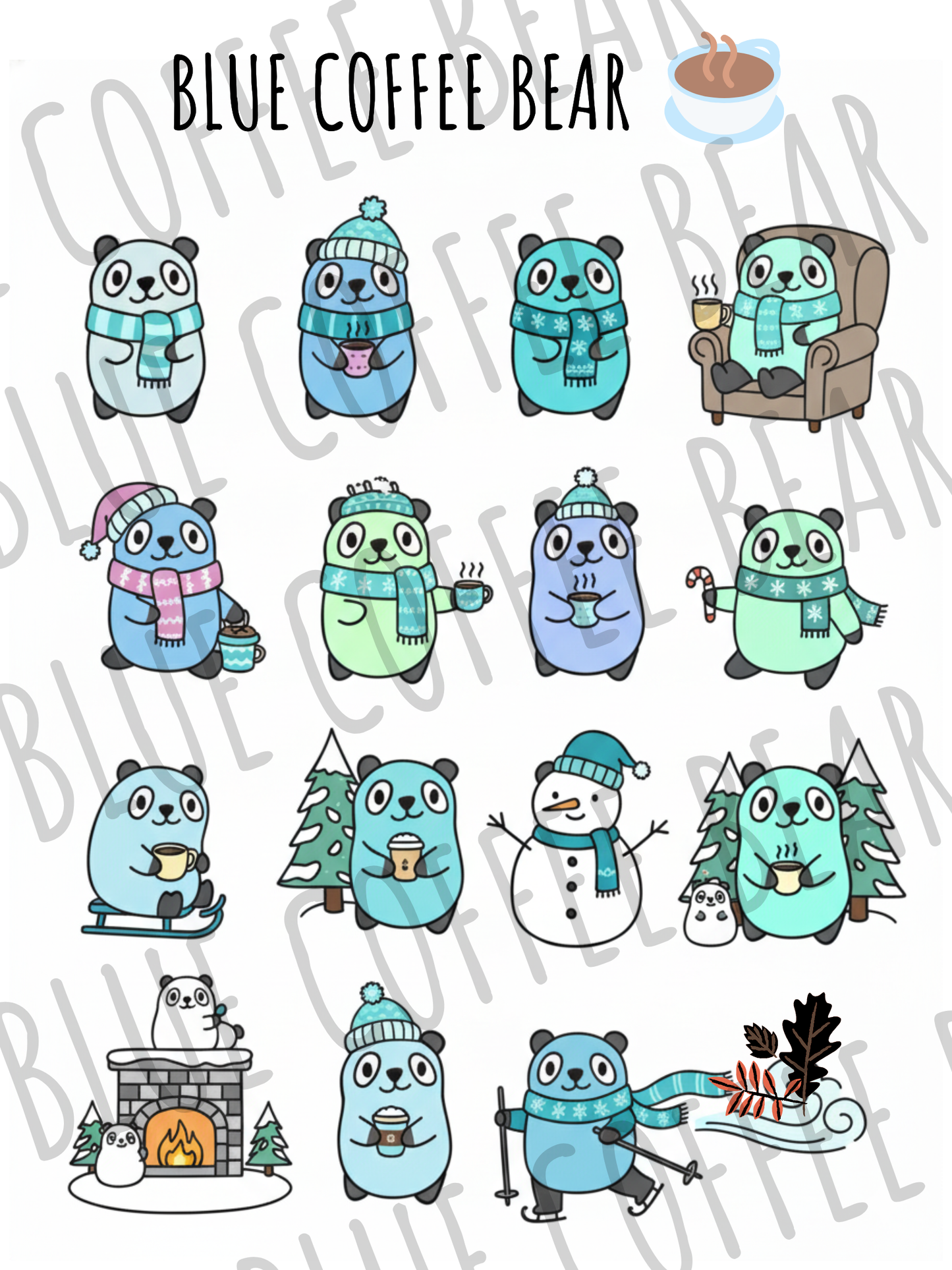 BlueCoffeeBear Winter Volume 1 Stickers