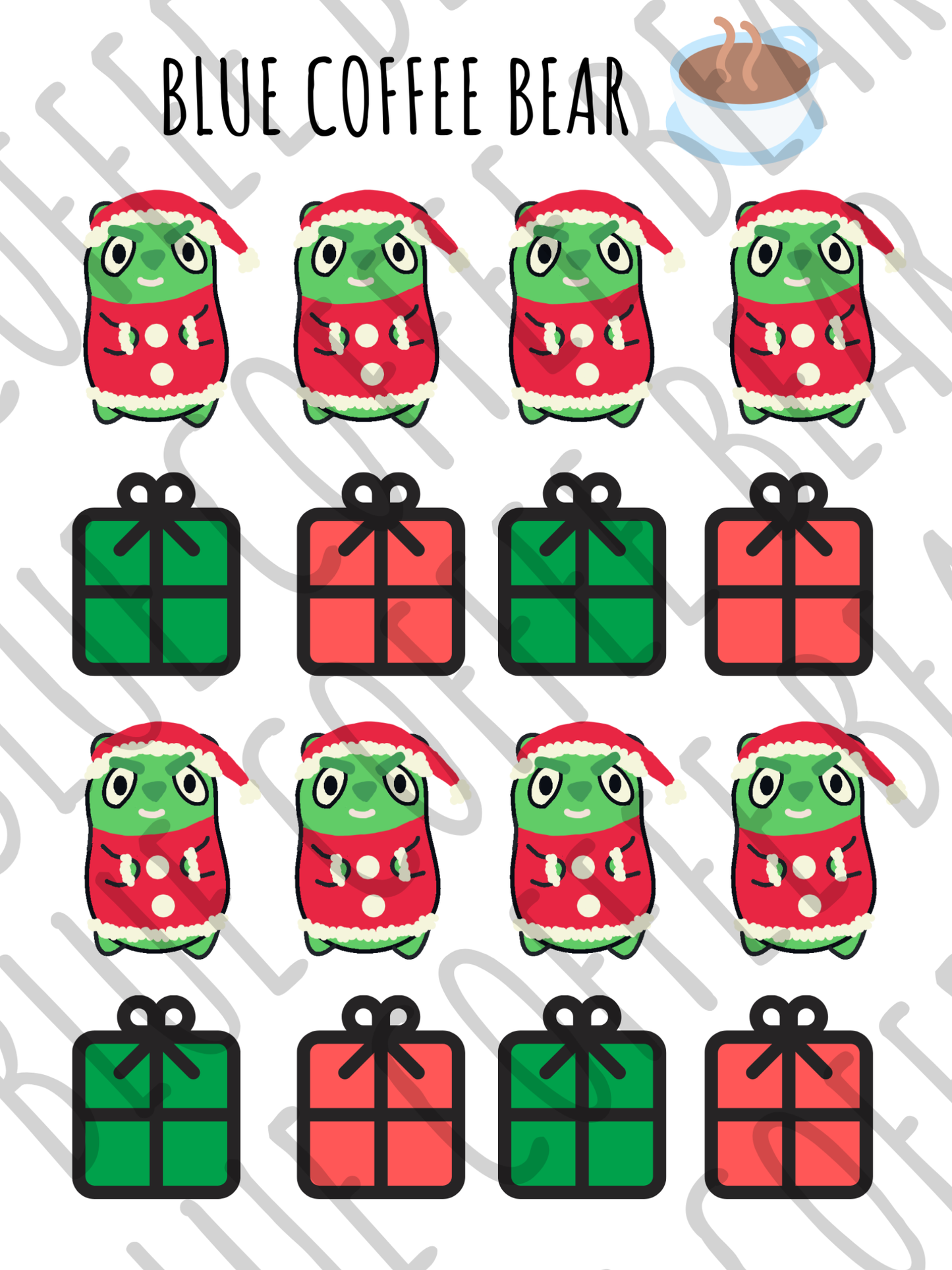 BlueCoffeeBear Grinch Stickers