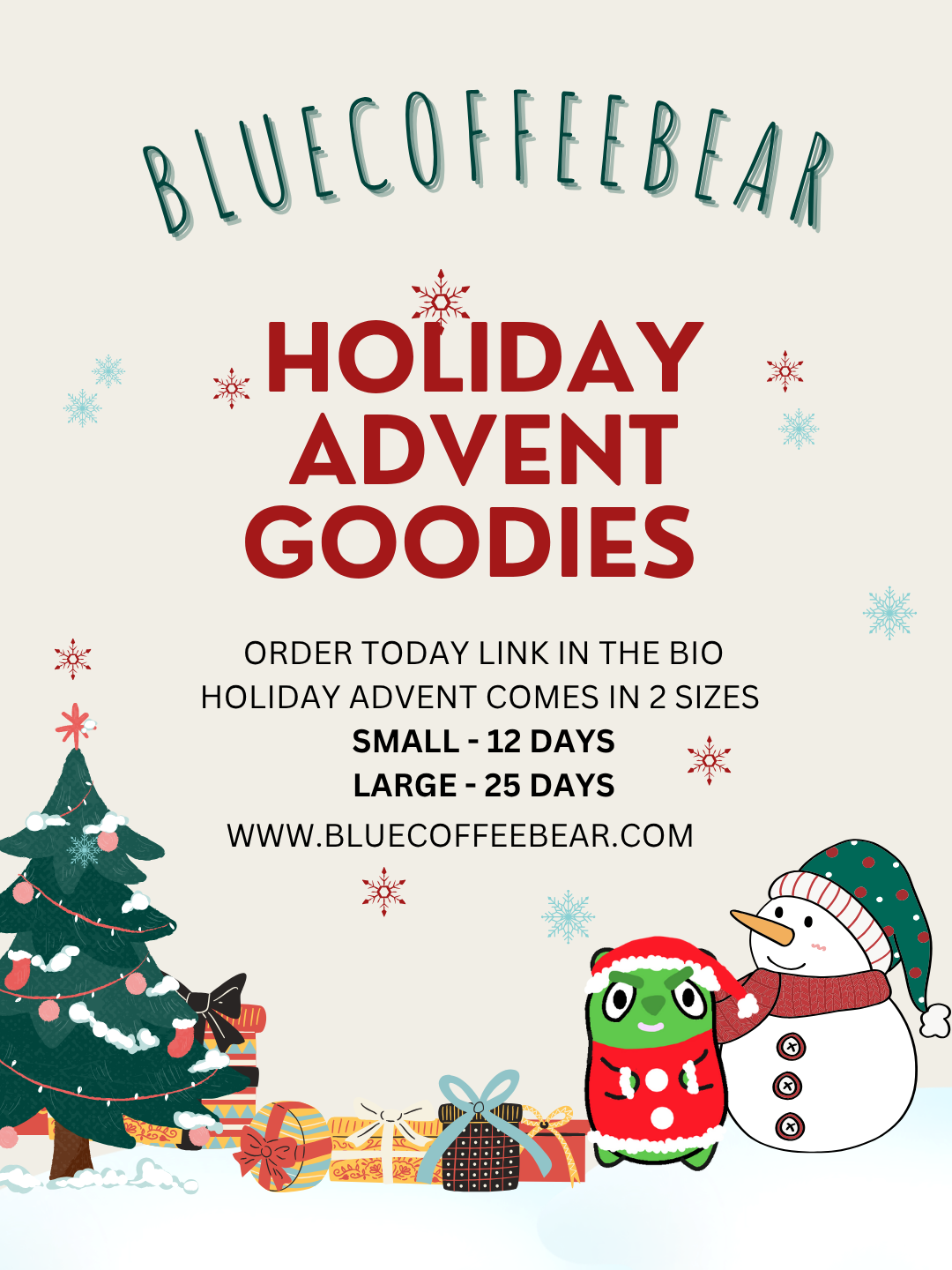 BlueCoffeeBear Holiday Advent Goodies