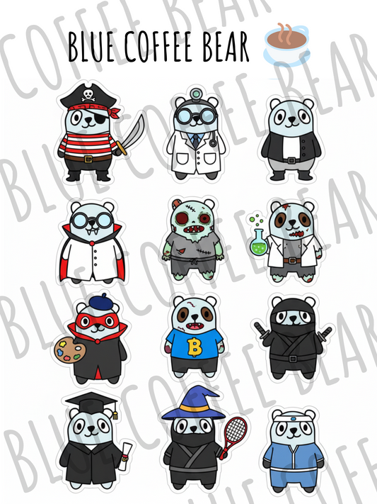 BlueCoffeeBear Halloween Costume Stickers