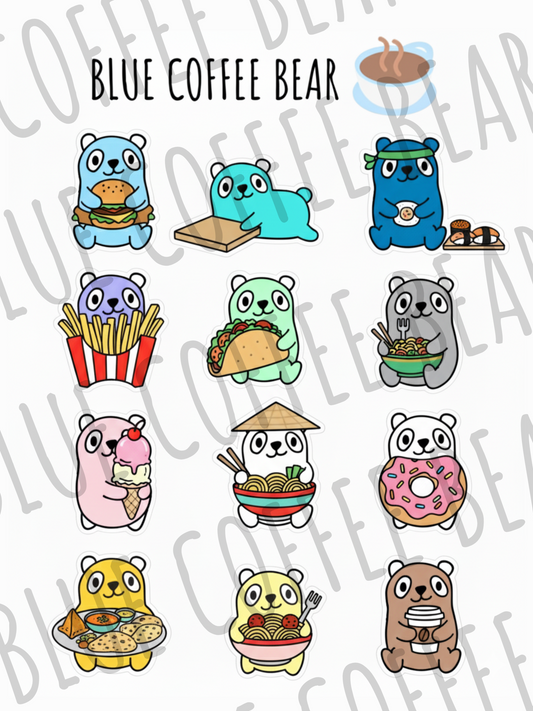 BlueCoffeeBear Takeaway Stickers