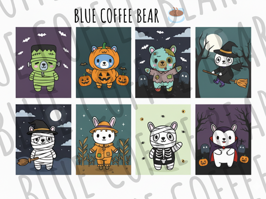 BlueCoffeeBear Halloween Full Boxes Stickers