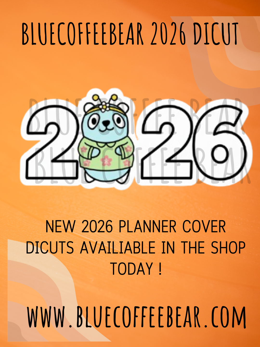 BlueCoffeeBear 2026 Planner Dicut