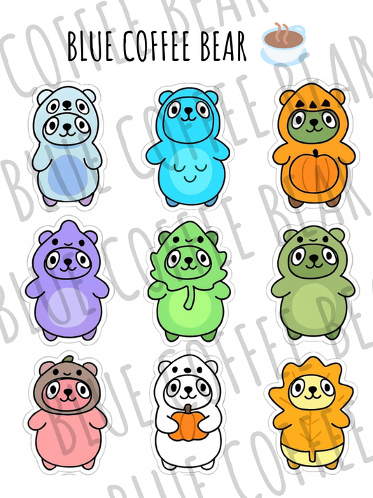 BlueCoffeeBear Cuddly Critters Stickers