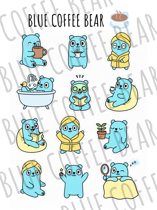 BlueCoffeeBear Self Care Stickers