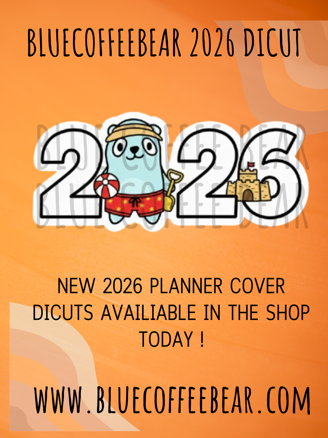 BlueCoffeeBear 2026 Planner Dicut