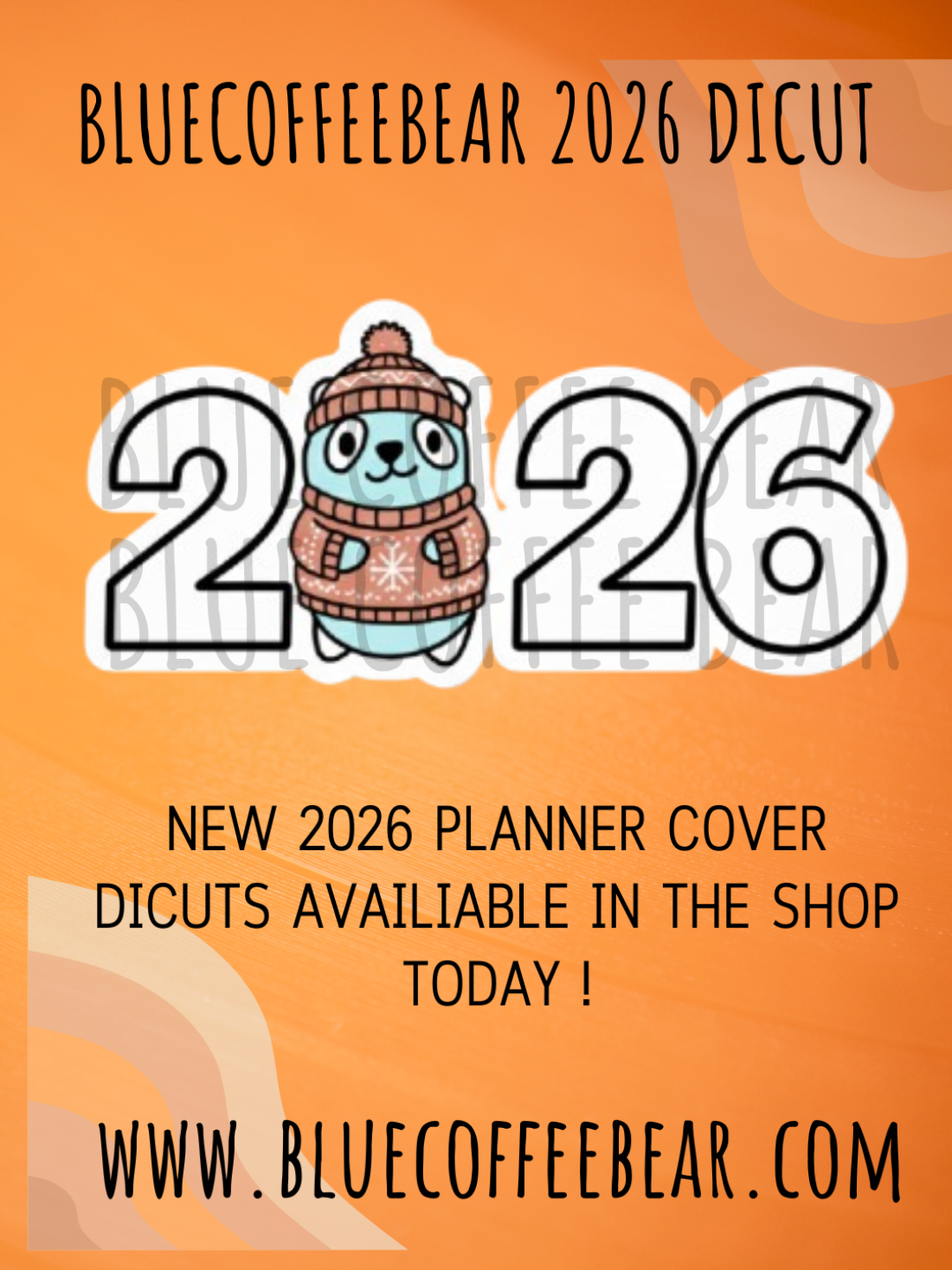 BlueCoffeeBear 2026 Planner Dicut