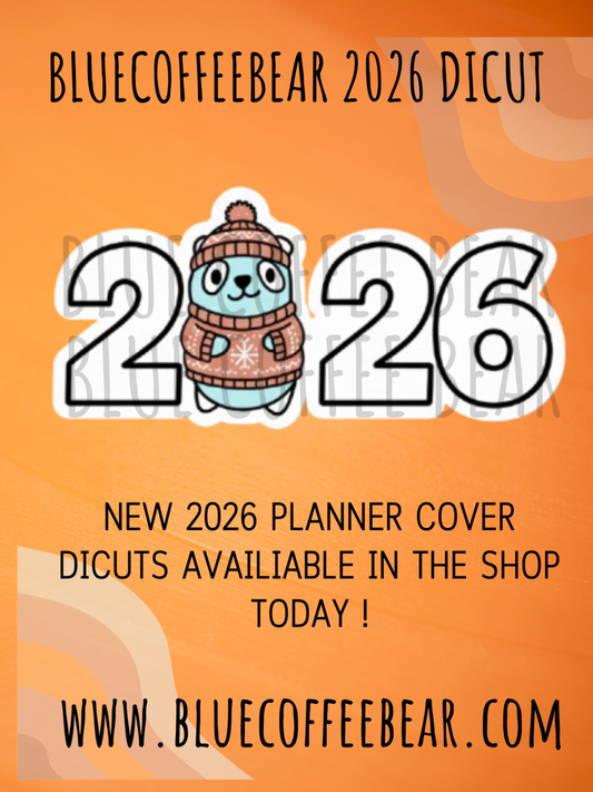BlueCoffeeBear 2026 Planner Dicut
